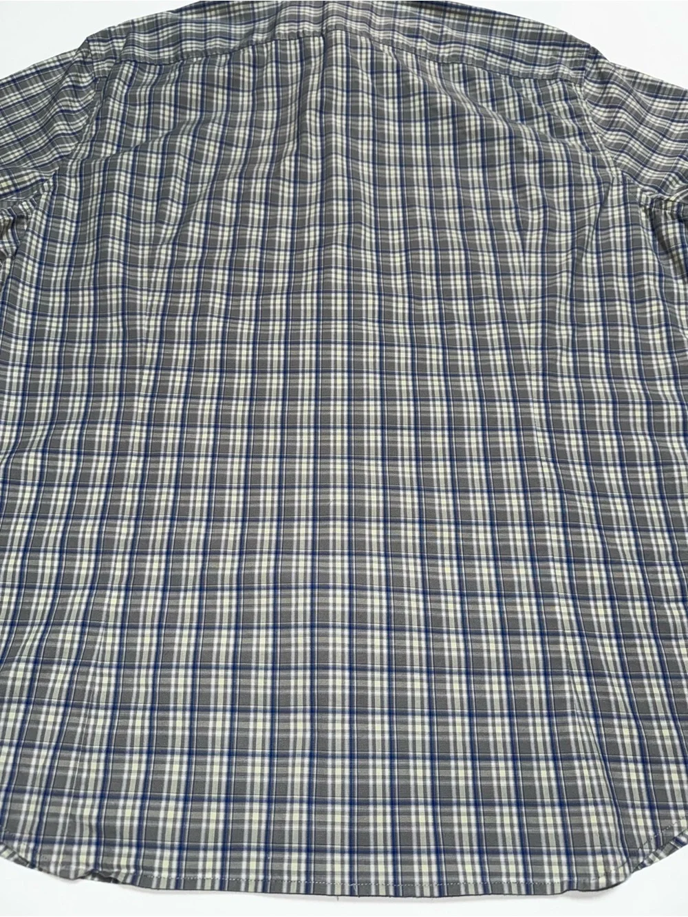 Banana Republic Men’s Plaid Button-Up Shirt, Short Sleeve, Point Collar, L